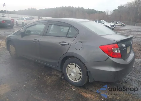 2012 Honda Civic Hf from USA, damaged, VIN 2HGFB2F67CH518507